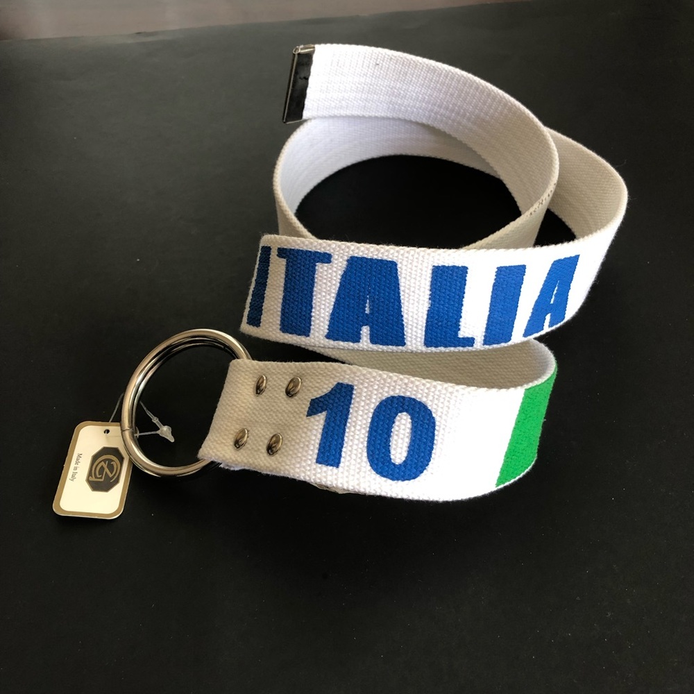 Italia - Unisex Canvas Belt, with the Colors of Italy.